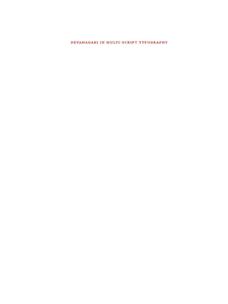 Devanagari in Multi-Script Typography | PDF