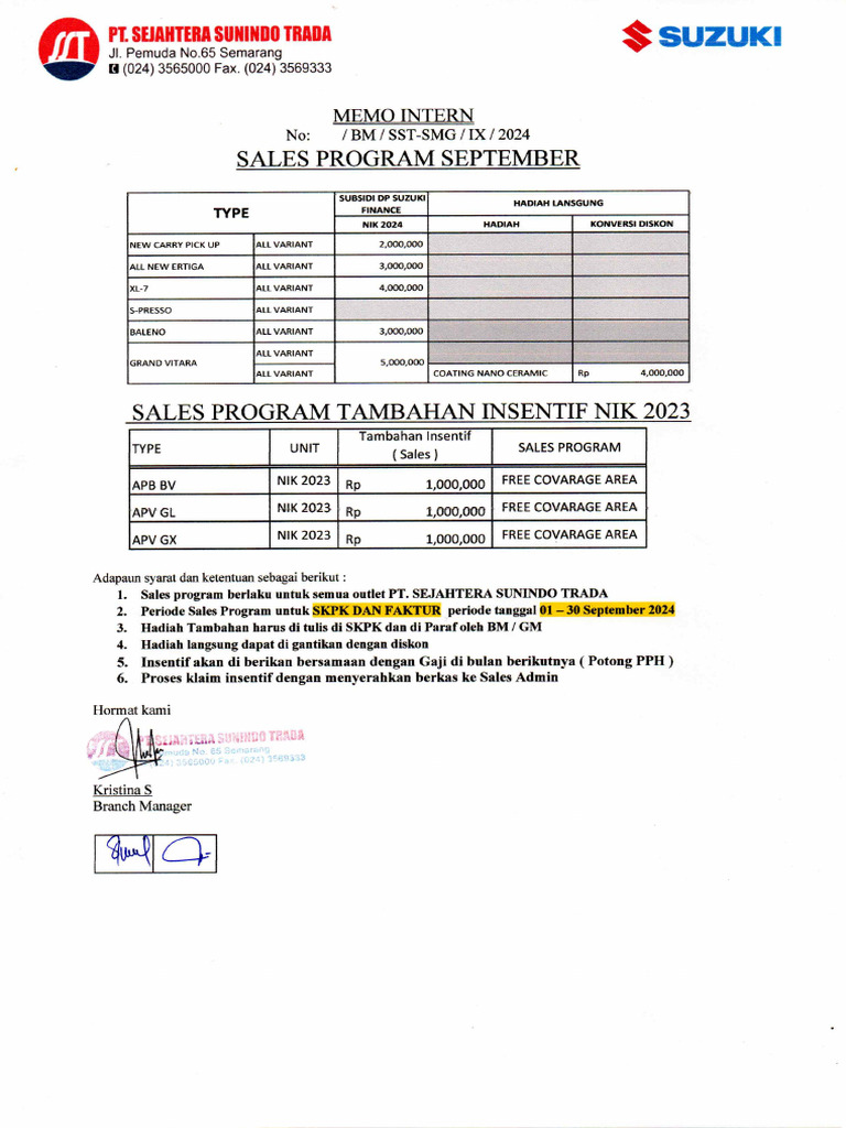 Memo September2024 | PDF