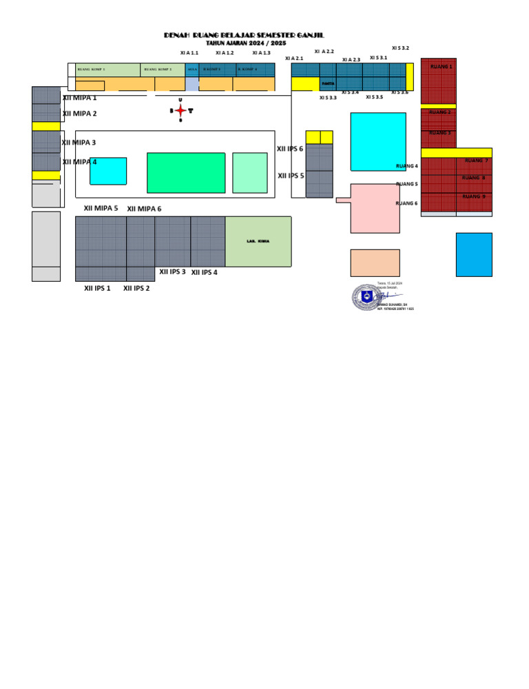 Denah Ruang Belajar Ta 2024 2025 Pdf