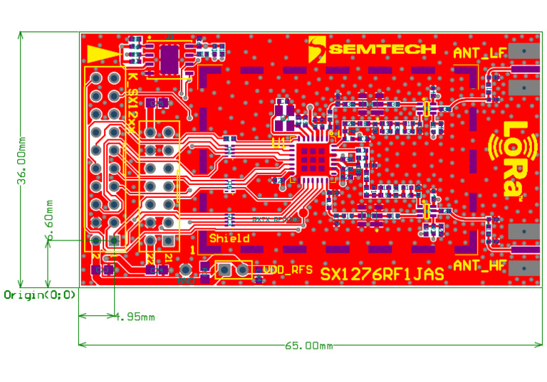 SX1276RF1JAS E268v01a Layout | PDF