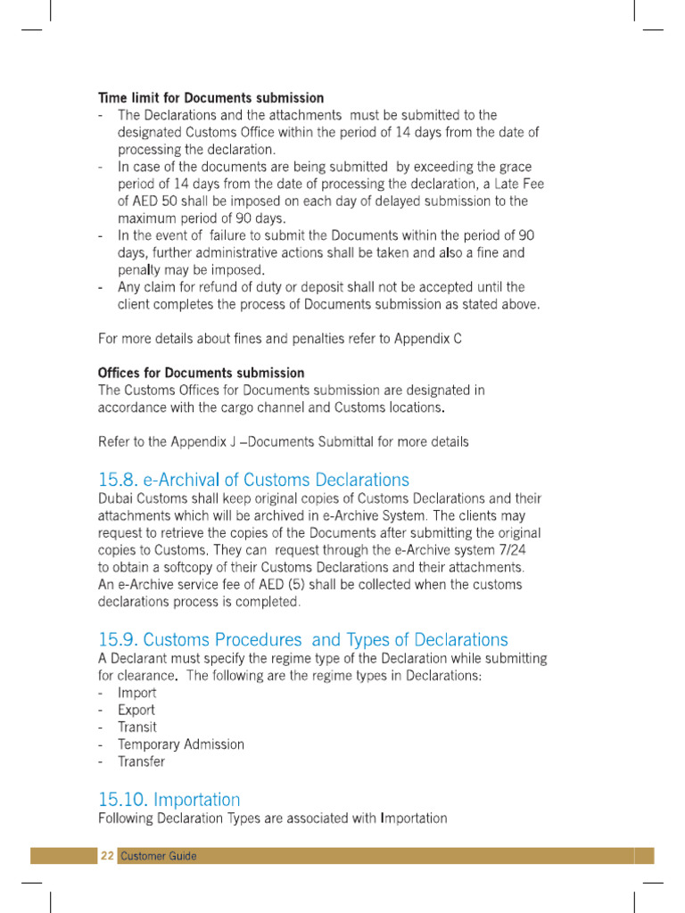 Customs Declaration Proceure | PDF