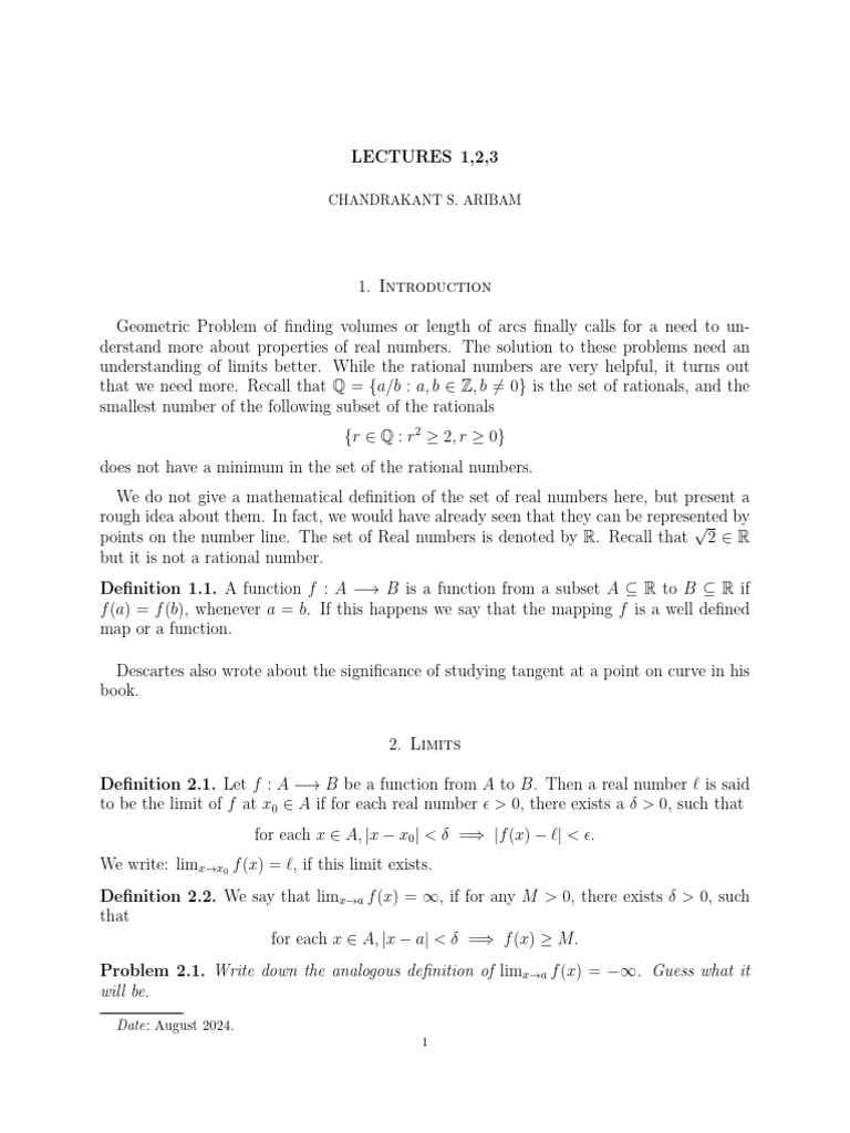 Lectures 1 2 3 | PDF