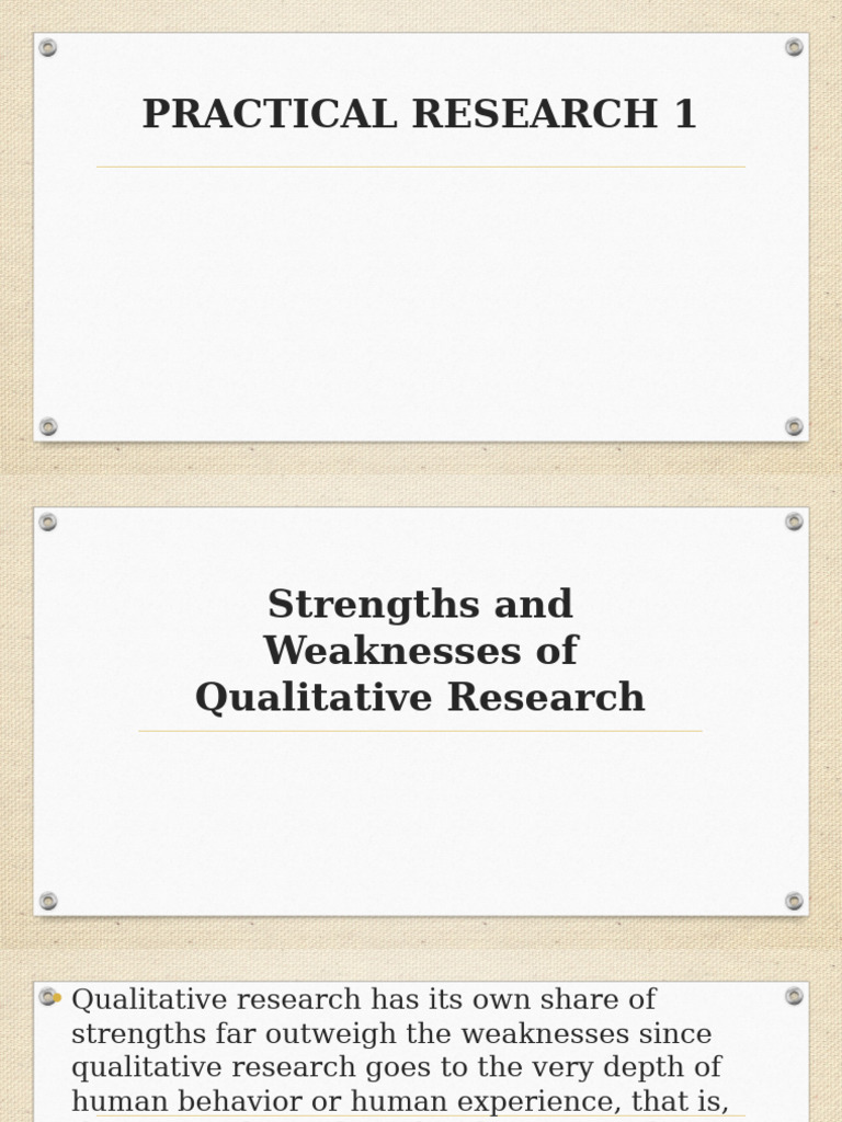 Strengths And Weaknesses Of Qualitative Data