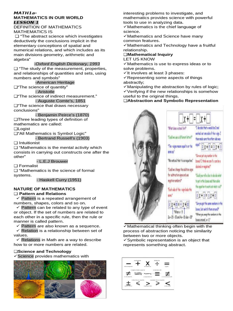 Math1a Lesson 1 2 Pdf