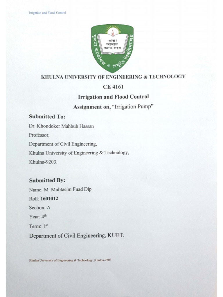 CE 4161 Assignment Marzan Sir | PDF