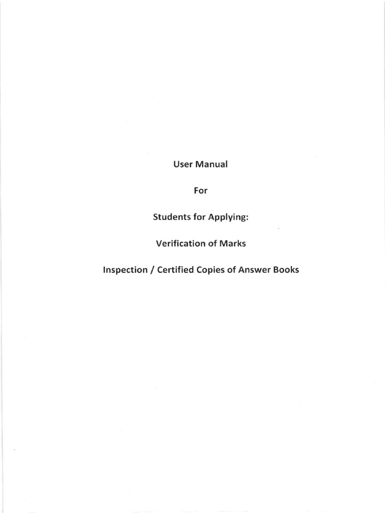 Verification of marks of cs exam pdf