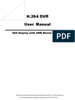 H.264 DVR User Manual: GUI Display With USB Mouse Control