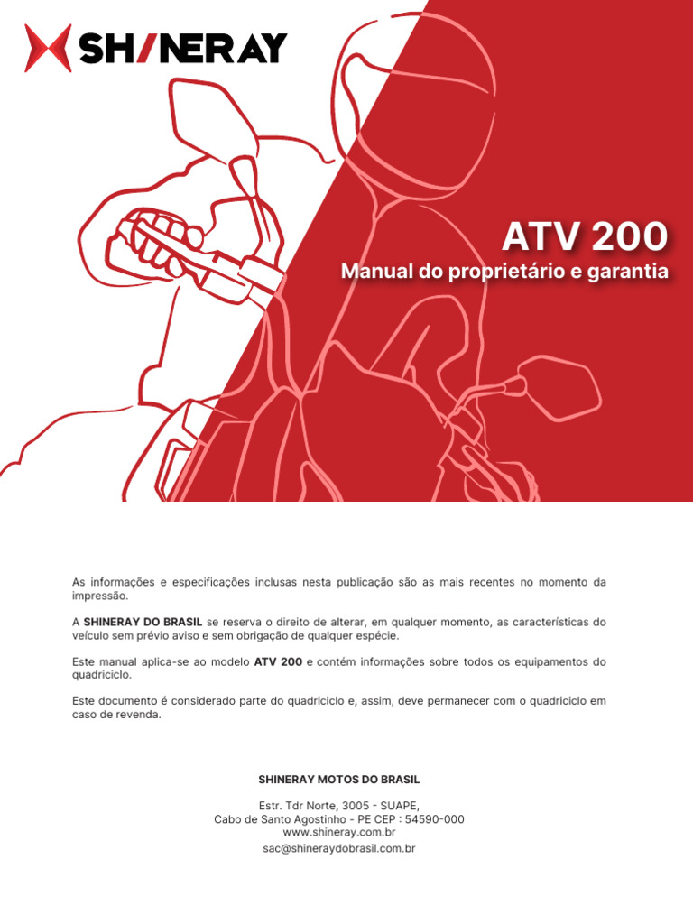 Manual de Proprietario Atv 200 1 | PDF