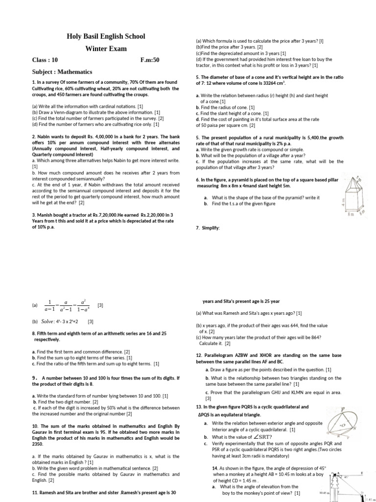 Class 10 math pdf pdf