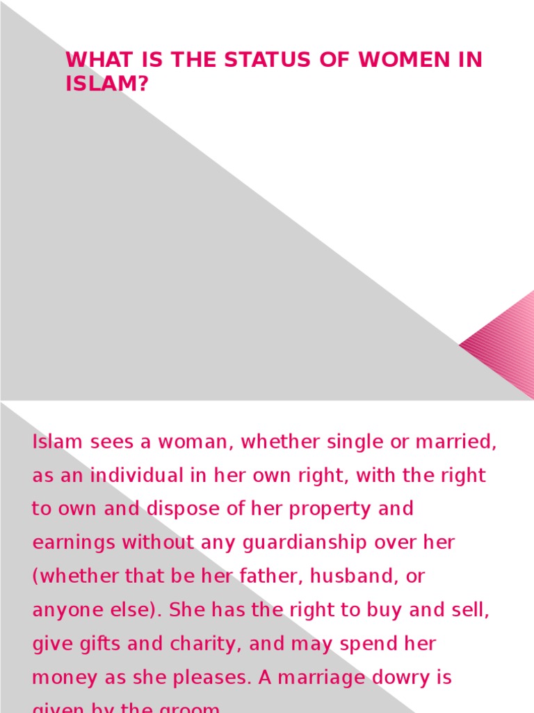What Is The Status of Women in Islam | PDF
