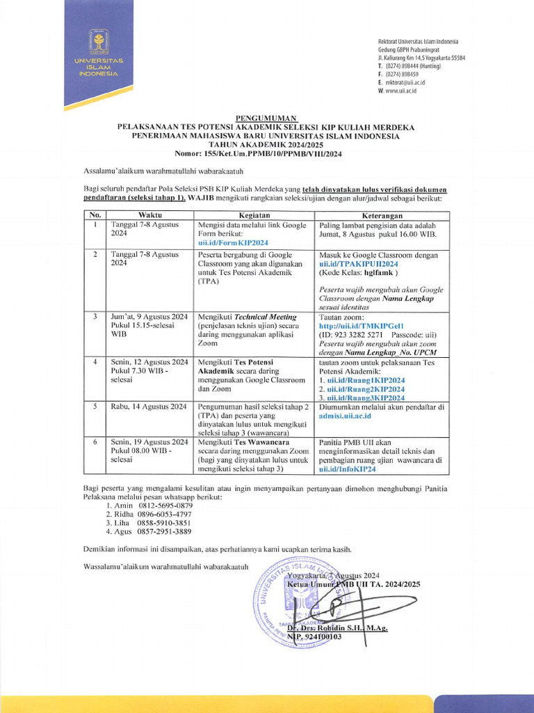 K-PPMB-2024-Pengumuman KIP | PDF