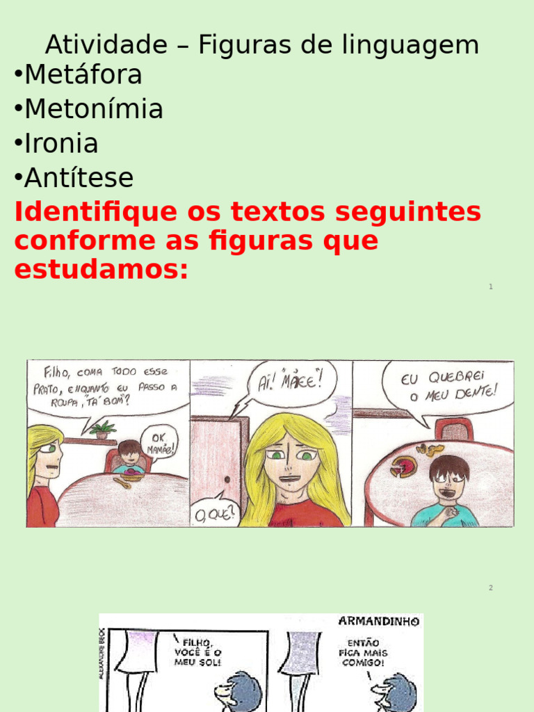 Atividade - Figuras de Linguagem 9º Ano | PDF