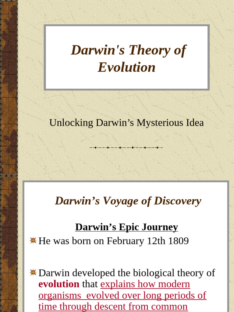 CH 16 Notes - Darwin's Theory of Evolution (2012-2014) | PDF