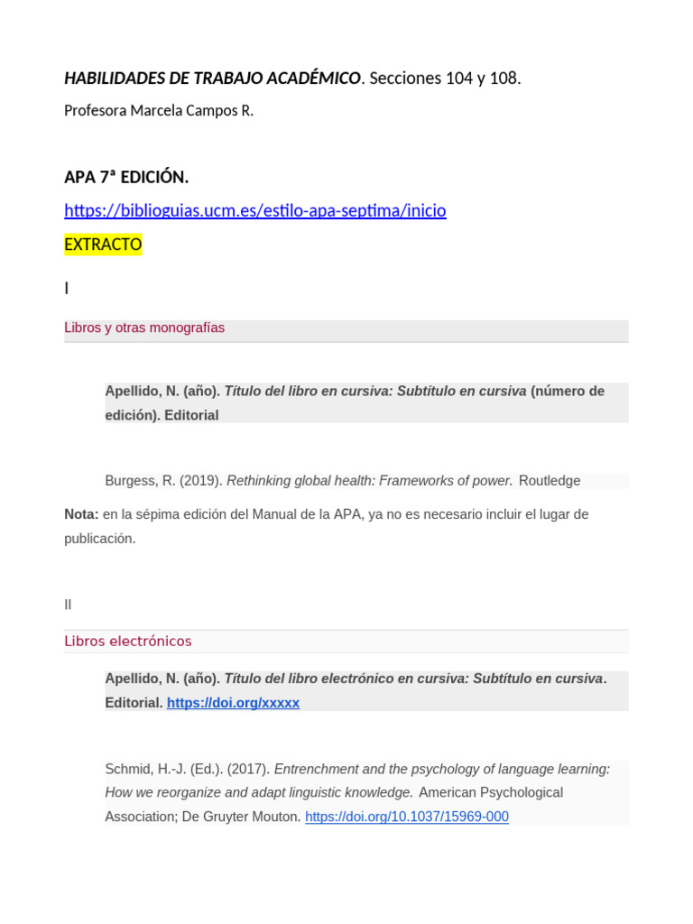 Extracto Normas Apa 2 | PDF