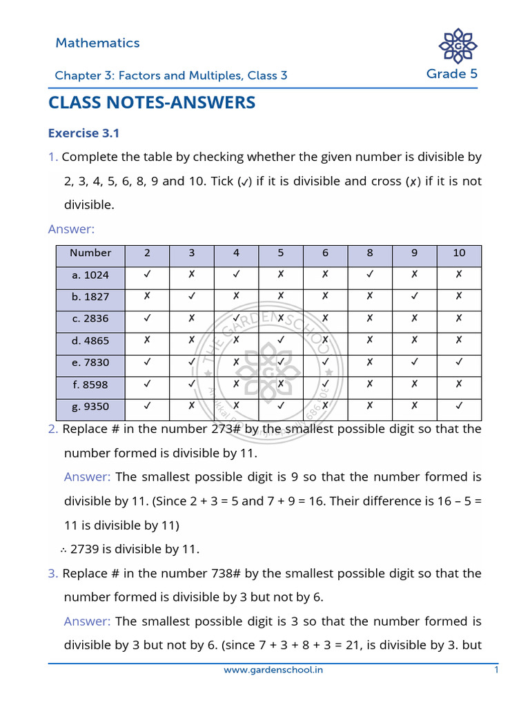 AK CN Grade+5 Mathematics Chapter+3 Class+3 | PDF