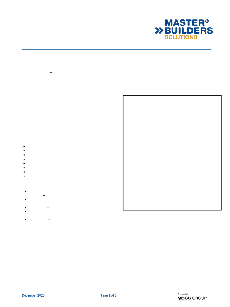 MasterProtect 200 Coating Overview | PDF | Concrete | Coating