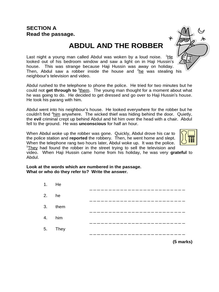 Abdul and The Robber | PDF