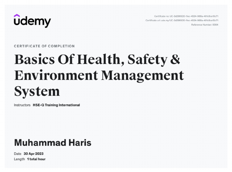 Udmey Certificate | PDF