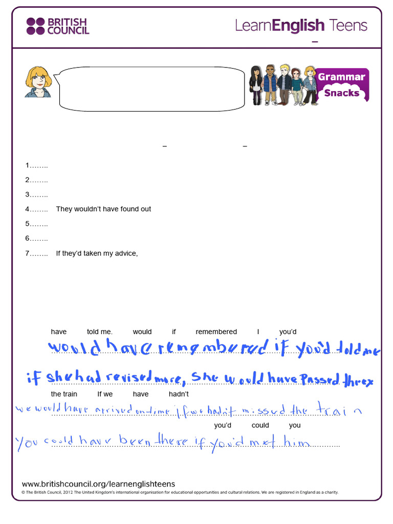 Third Conditional Grammar Exercises | PDF