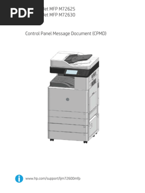 HP LaserJet MFP M72625HP LaserJet MFP M72630 | PDF