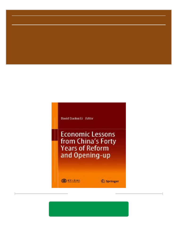 Instant download economic lessons from china s forty years of reform