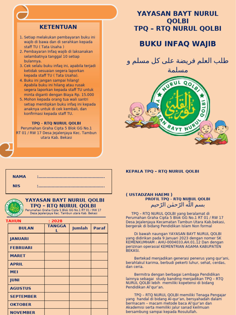 Buku Infaq Wajib | PDF