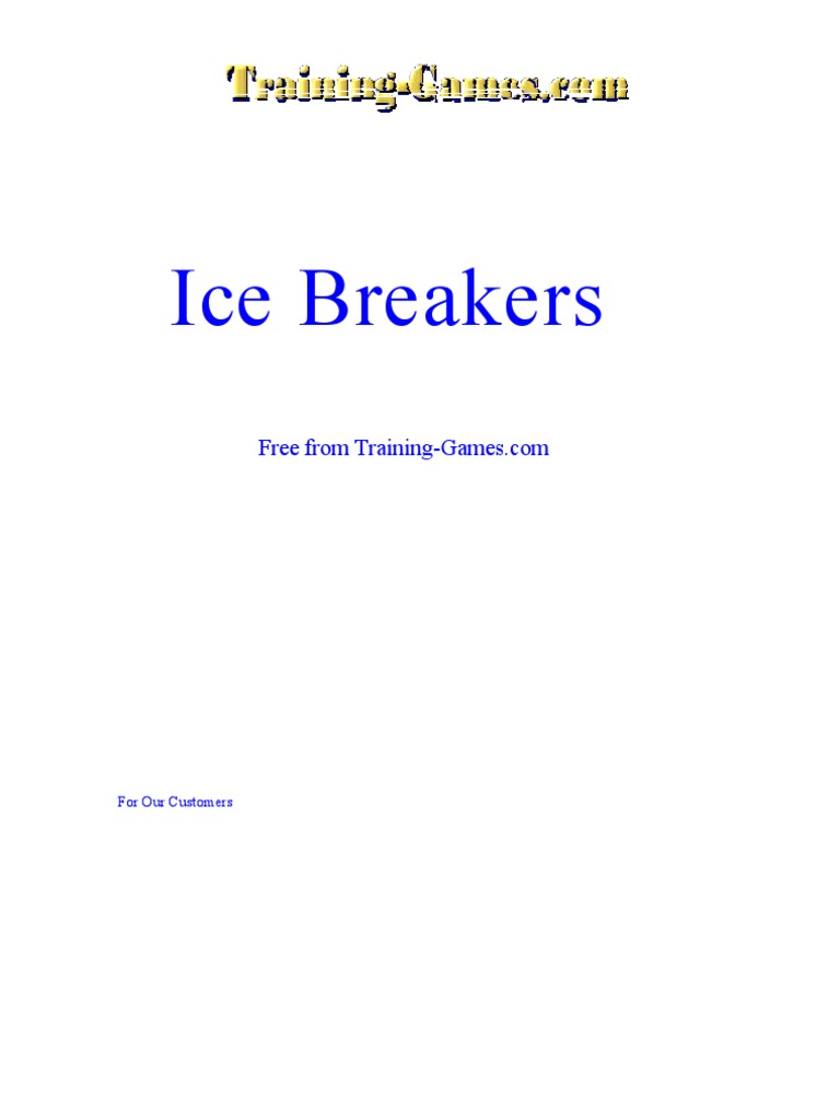 Free Icebreakers PDF Leisure