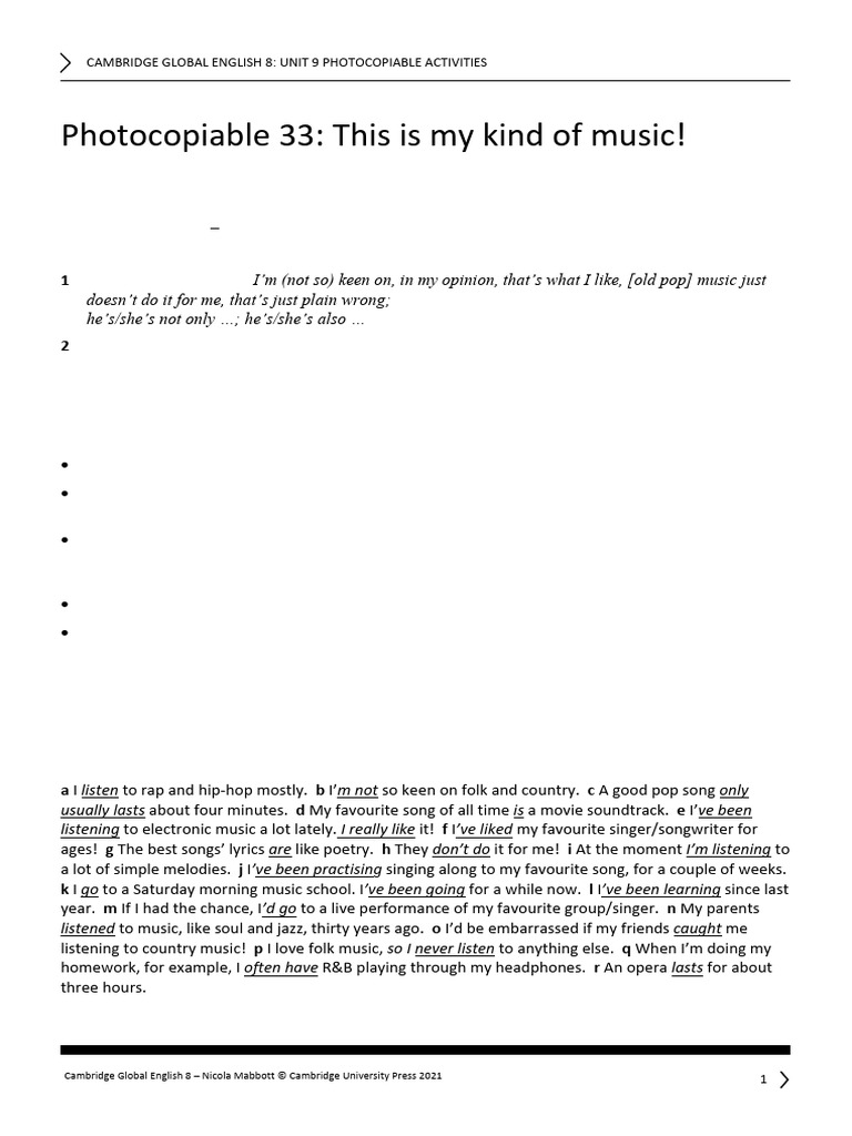 GE 8 Photocopiables Unit 8 33 | PDF