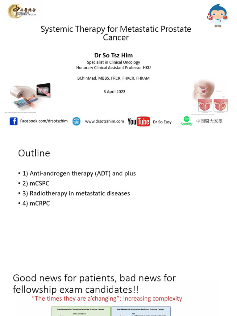 Systemic Therapy For Metastatic Prostate Cancer 2023 | PDF