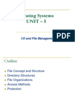 Operating Systems Unit - 5: I/O and File Management