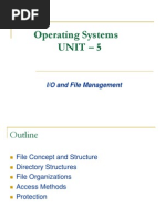 Operating Systems Unit - 5: I/O and File Management