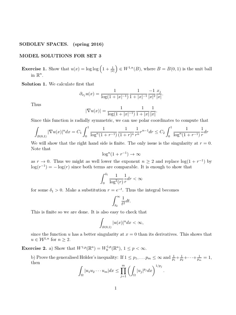 Sobolev Solutions 3 16 | PDF