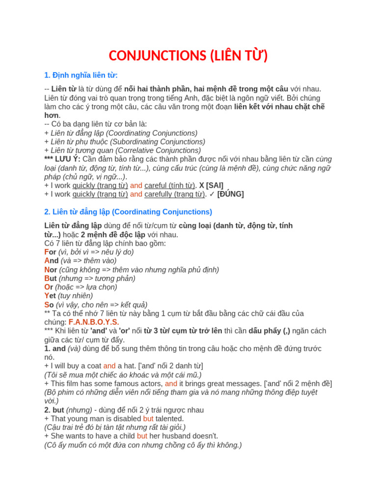 Conjunction S | PDF