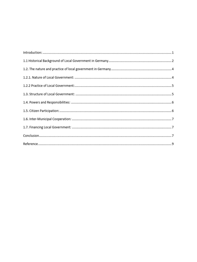 Local Government Structure in Germany | PDF | Governance | Germany
