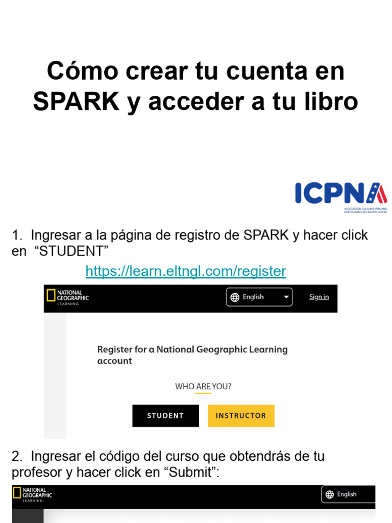 Registro en SPARK para acceder a libros | PDF
