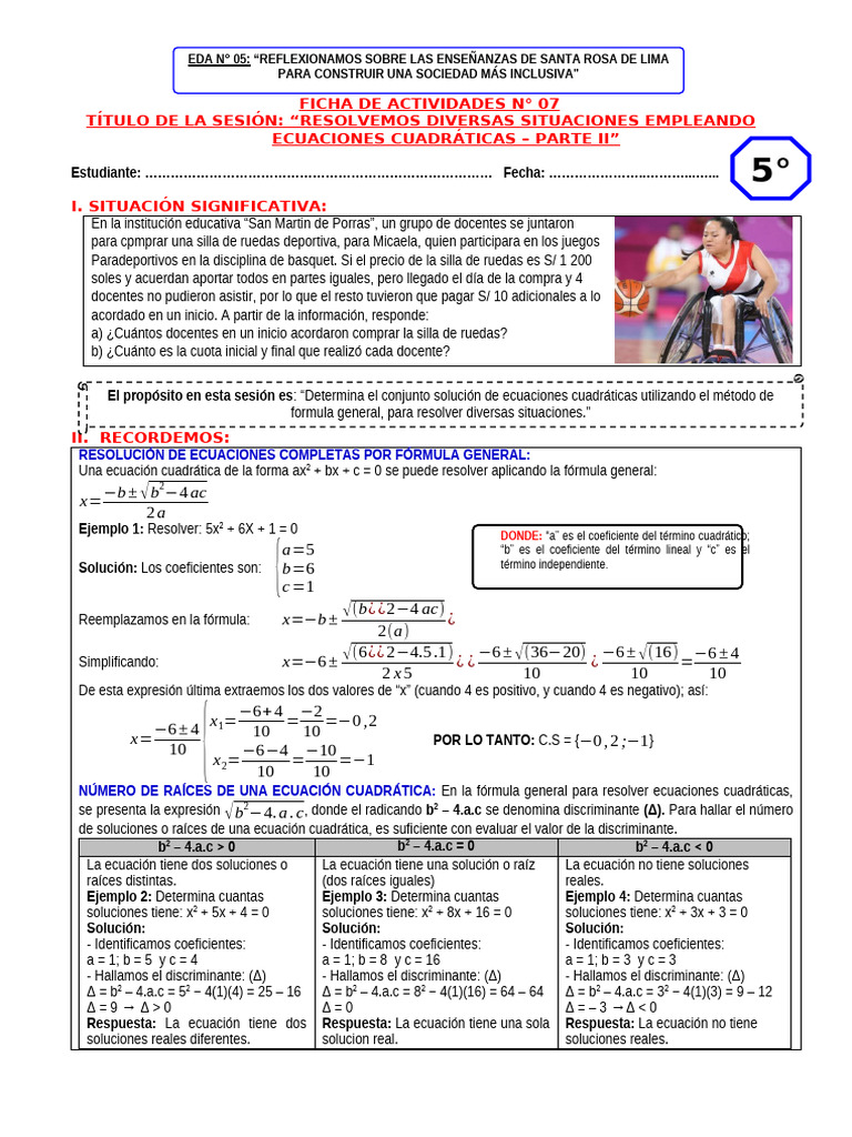 Ficha 7 - 5to - Eda5 | PDF
