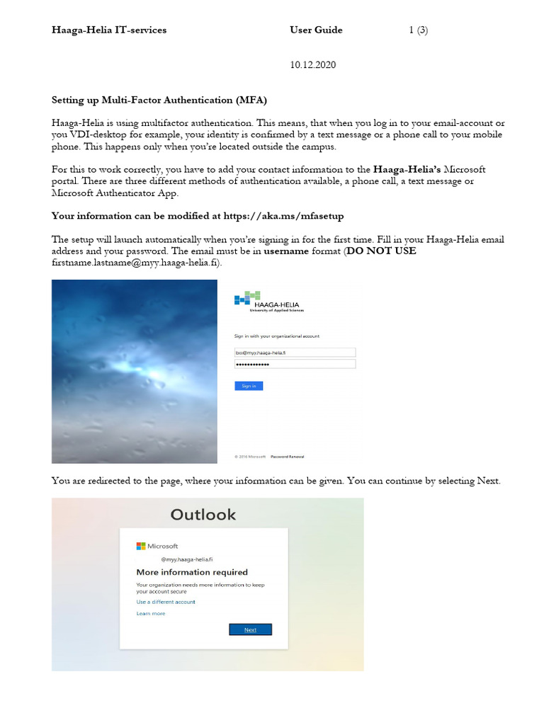 Setting Up Multi Factor Authentication | PDF