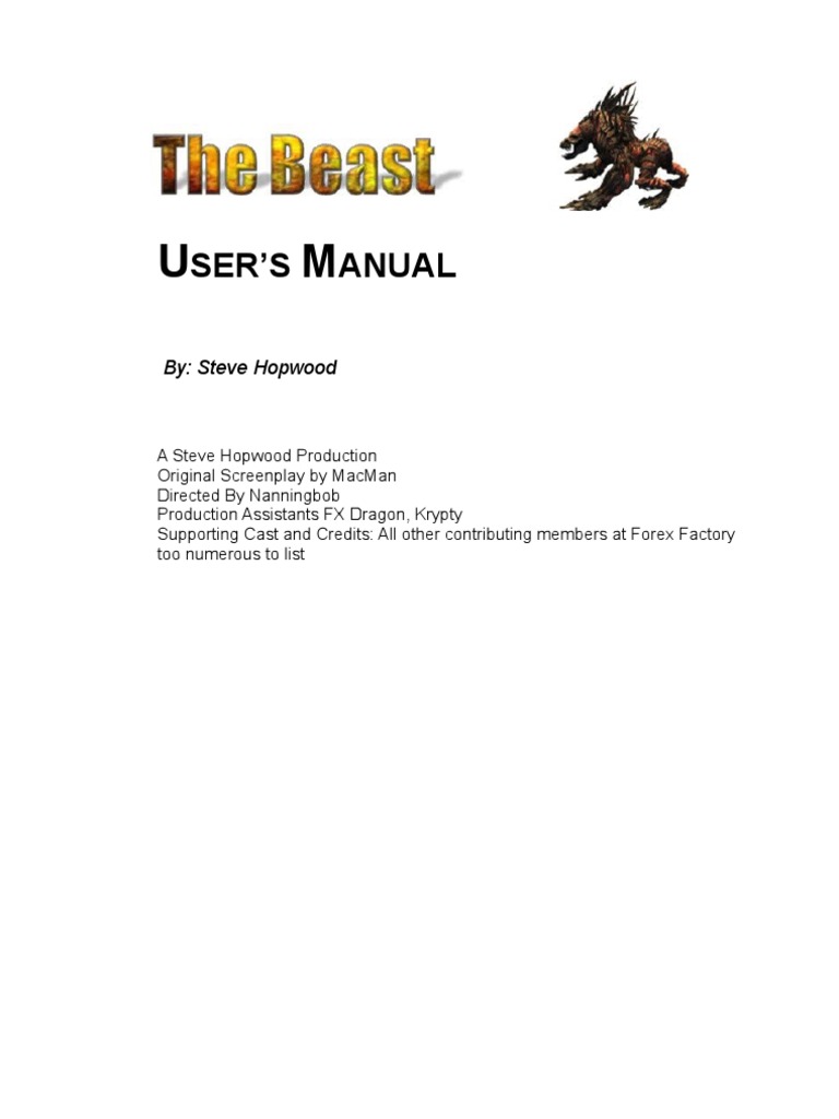 The Beast User Guide | PDF | Algorithmic Trading | Foreign Exchange Market