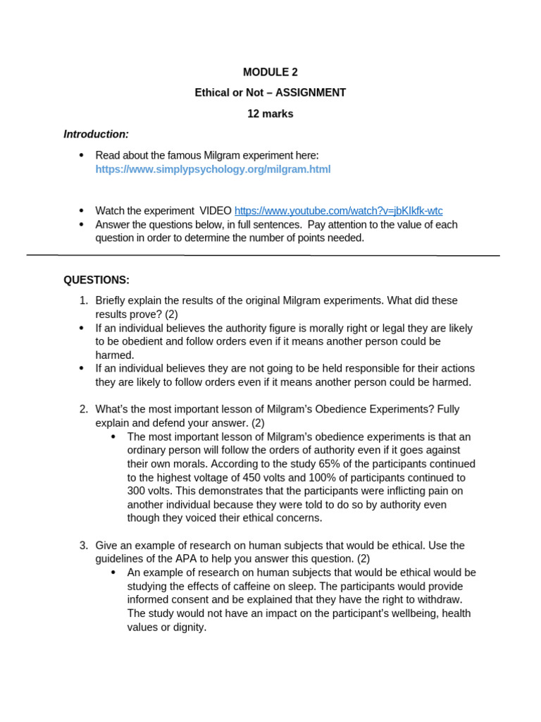 Ethical or Not ASSIGNMENT Complete | PDF