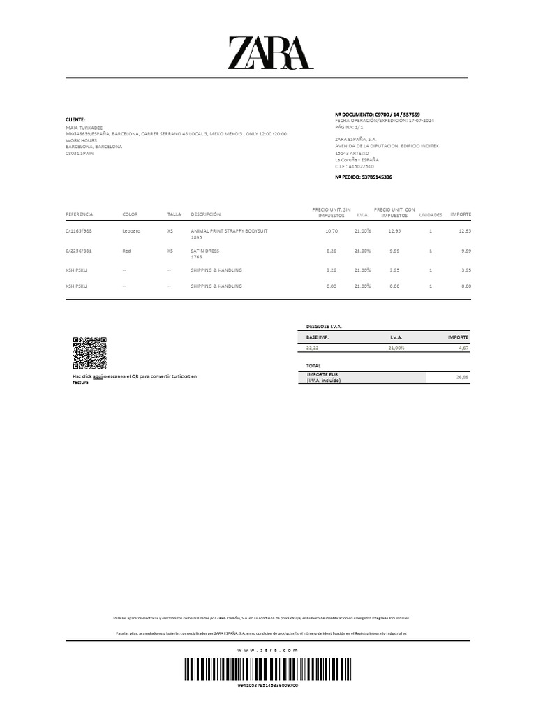 Invoice 1489599962 | PDF