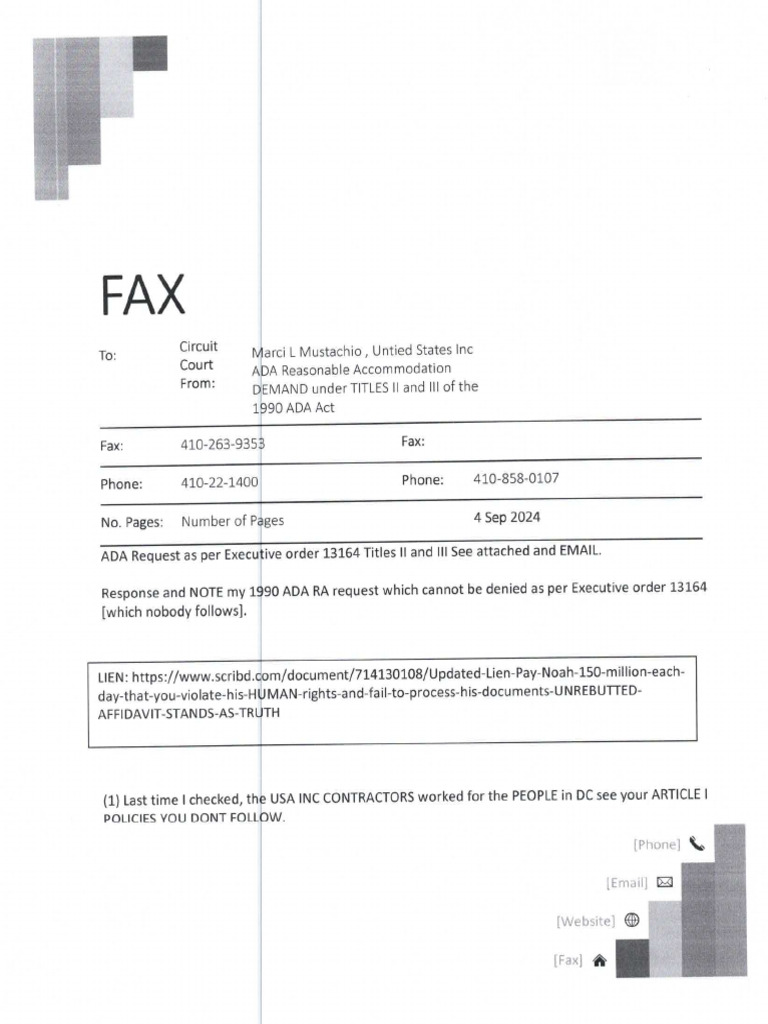 ADA Advocate demand ADA RA if Article 1 Court wants me to play in their ADA Advocate demand ADA RA if Article 1 Court wants me to play in their