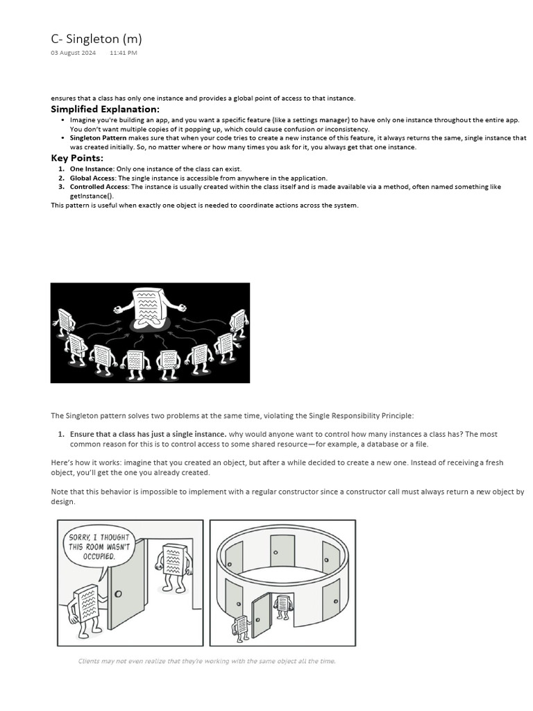 C - Singleton (M) | PDF