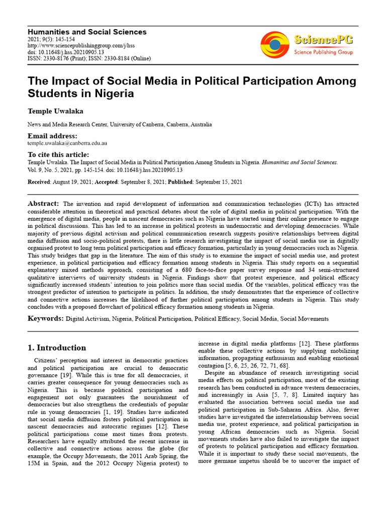The Impact of Social Media in Political | PDF