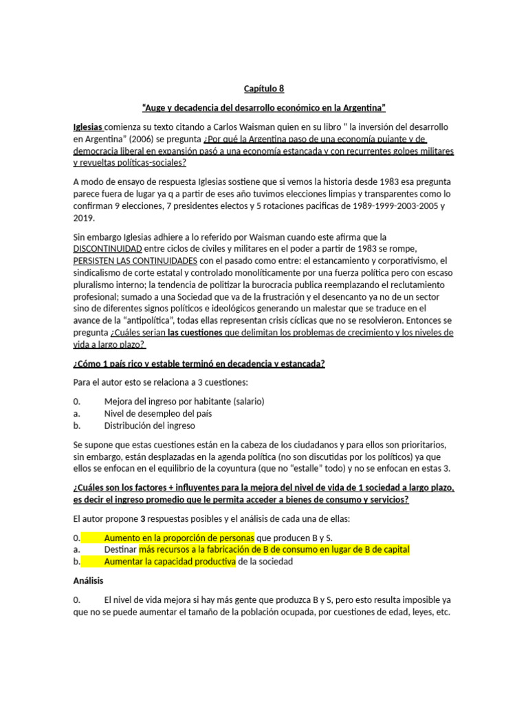 Debates Capitulo 8 Auge Y Decadencia Iglesias Pdf