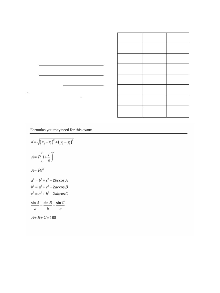 Math 107 Final Exam Fall 2022 | PDF