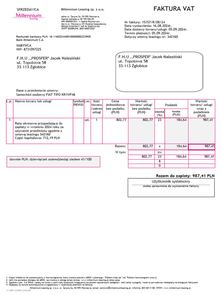 Faktura Vat | PDF