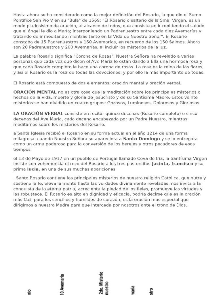 Como Rezar El Rosario | PDF