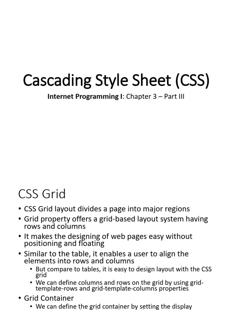 Web - Chapter 3 Part III - CSS | PDF