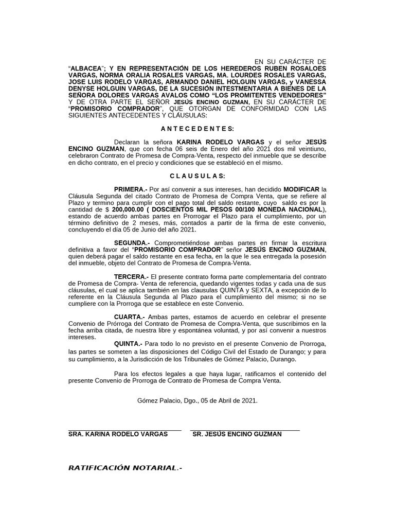 Contrato Prorroga | PDF