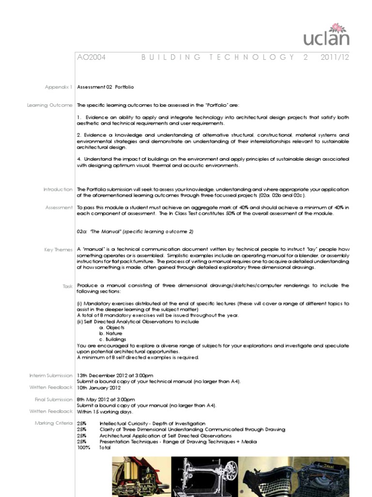 Architectural Design Portfolio Guidelines | PDF | Educational ...